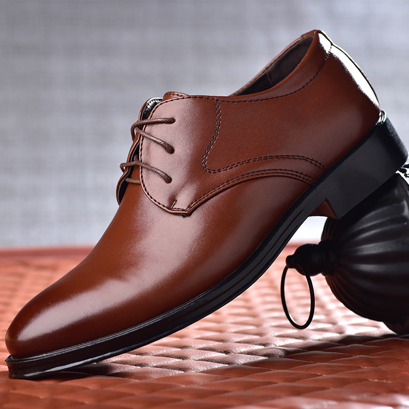 Buty męskie wizytowe | Sznurowane z matowym wykończeniem formalnym