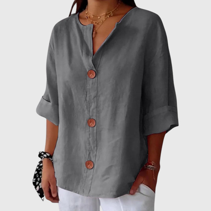 Genowefa  - Casual Textured Blouse