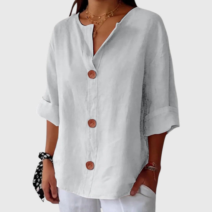 Genowefa  - Casual Textured Blouse