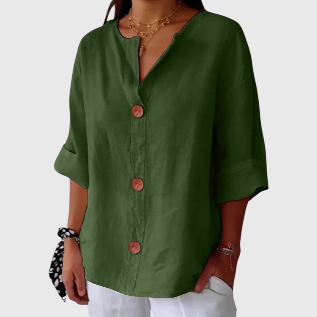 Genowefa  - Casual Textured Blouse