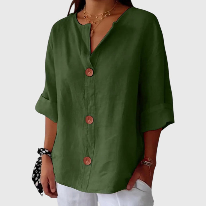 Genowefa  - Casual Textured Blouse