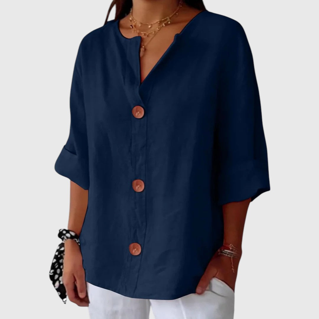 Genowefa  - Casual Textured Blouse