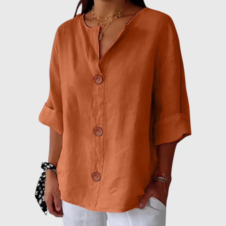 Genowefa  - Casual Textured Blouse