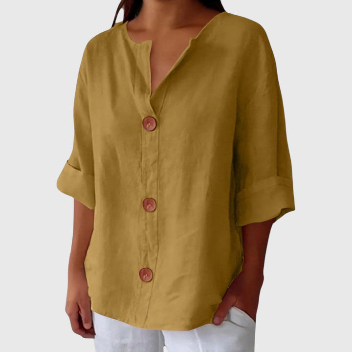 Genowefa  - Casual Textured Blouse