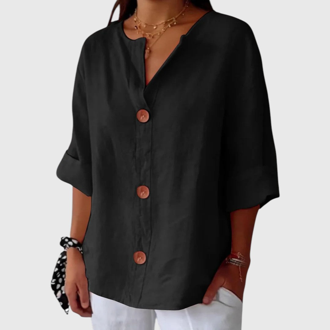 Genowefa  - Casual Textured Blouse
