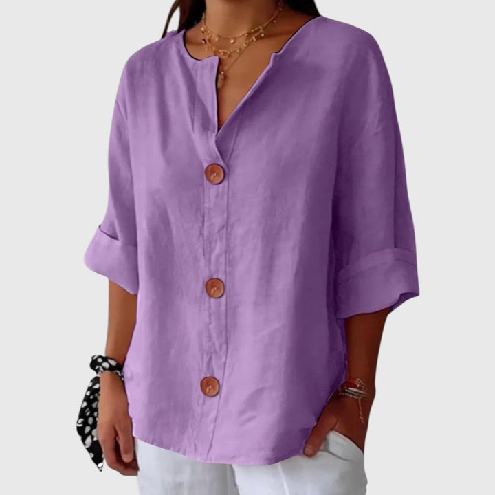 Genowefa  - Casual Textured Blouse