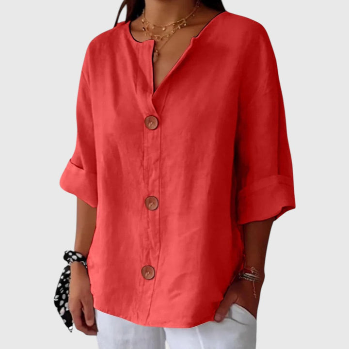 Genowefa  - Casual Textured Blouse