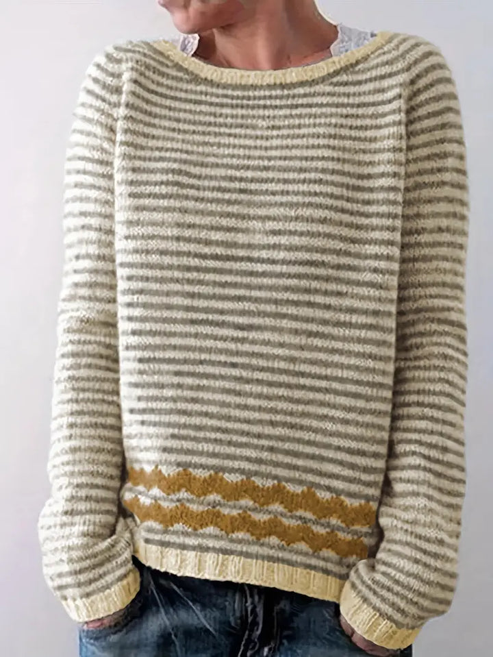 Ludmiła | casual sweter z subtelnymi paskami