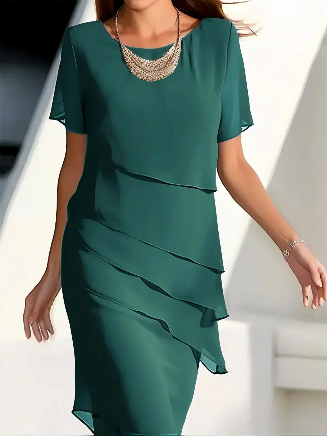 Janina – Elegancka Sukienka Warstwowa