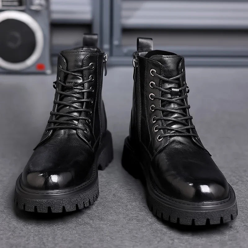 Męskie buty | Sznurowana konstrukcja z podeszwą antypoślizgową