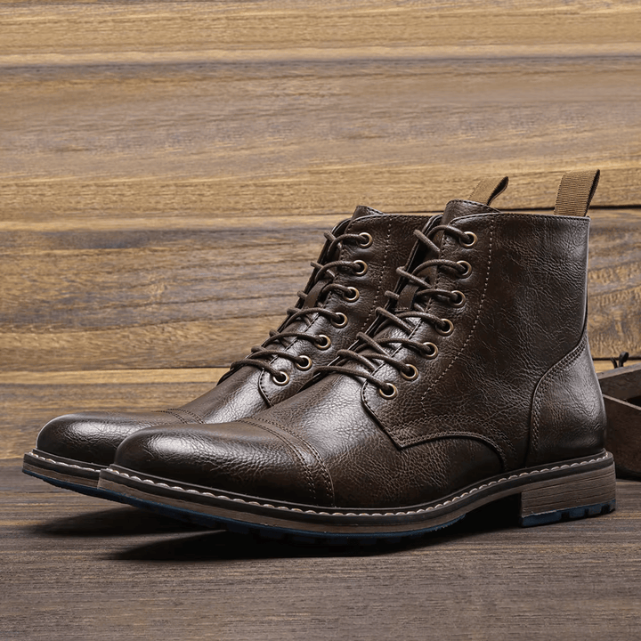Męskie buty | Sznurowane za kostkę do codziennego użytku